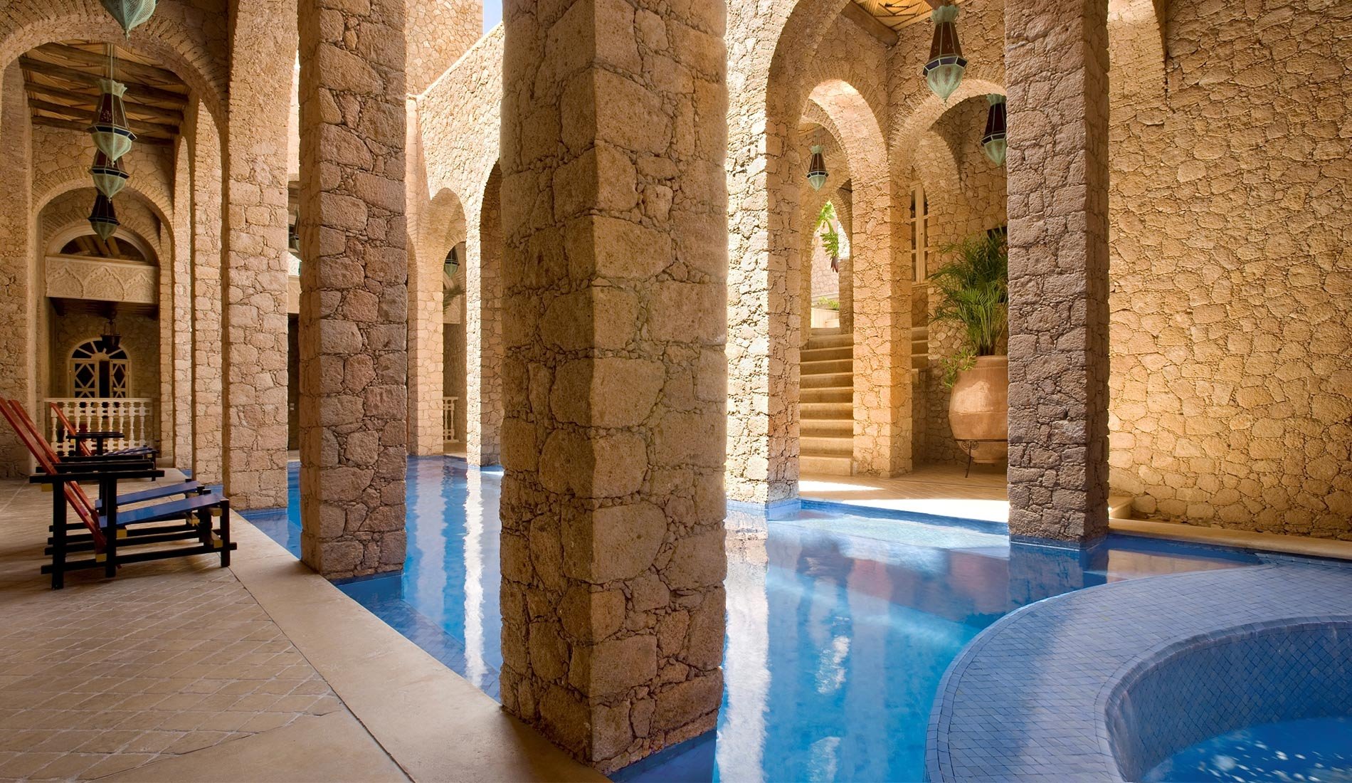 Hôtel de luxe La Sultana Oualidia 5 étoiles Afrique Maroc Oualidia piscine